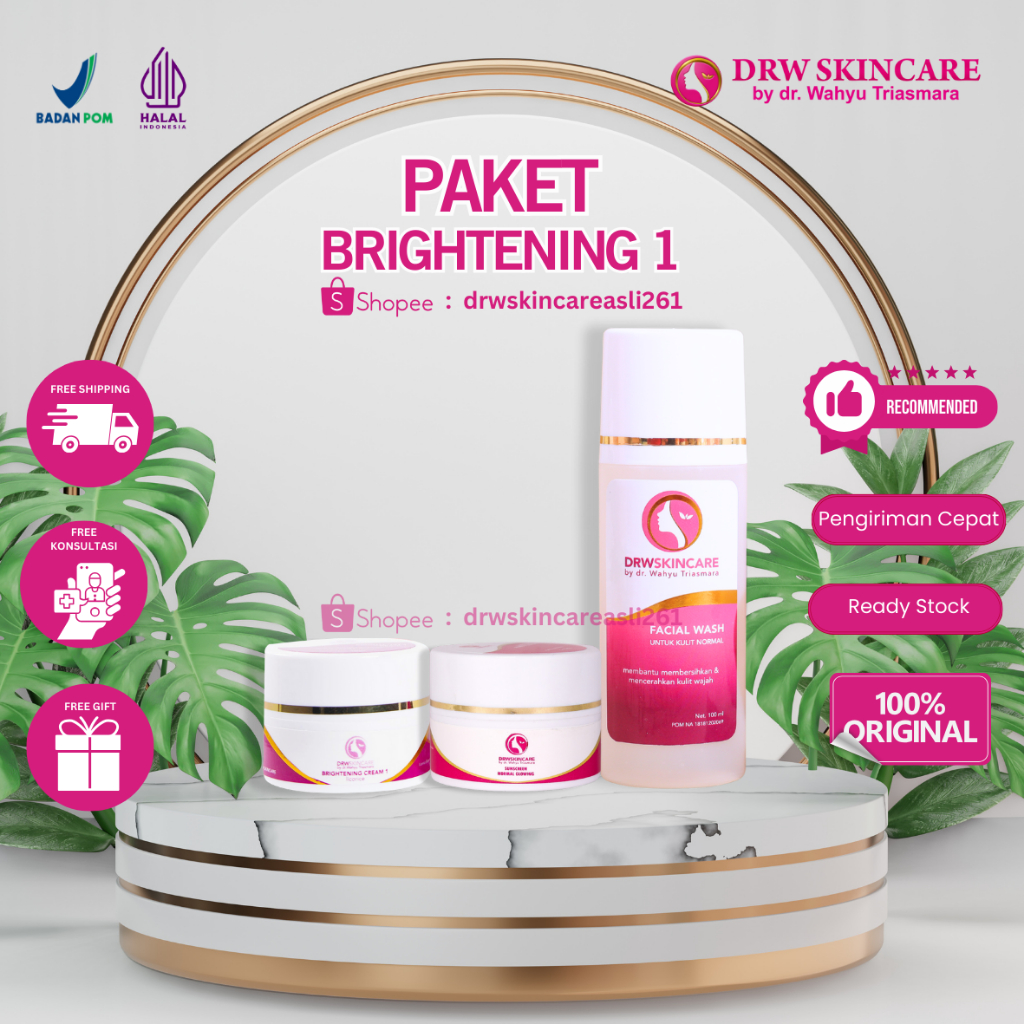 PAKET ACNE DAN BRIGHTENING 1/2/3 DRW SKINCARE