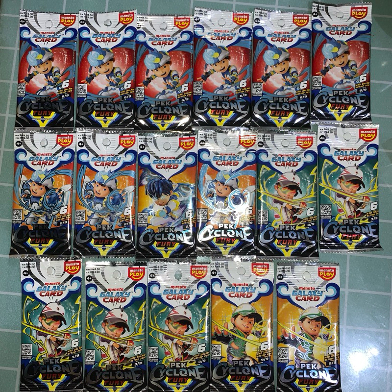 BoBoiBoy Monsta Galaxy Card - Pek Cyclone Fury