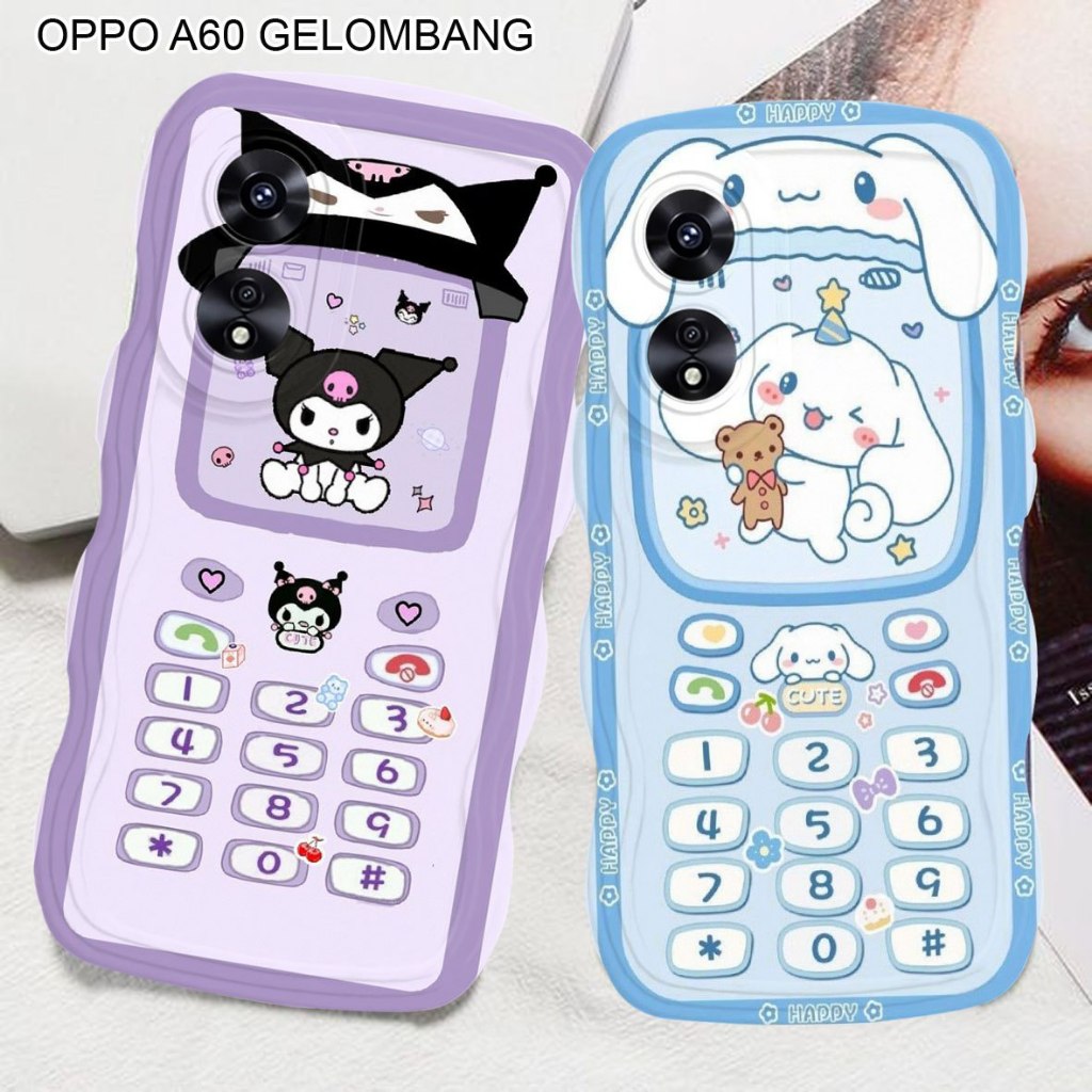 Case Hp Oppo A60 Terbaru 2024 Gelombang Custom Case Softcase Handphone Bisa juga untuk semua type HP