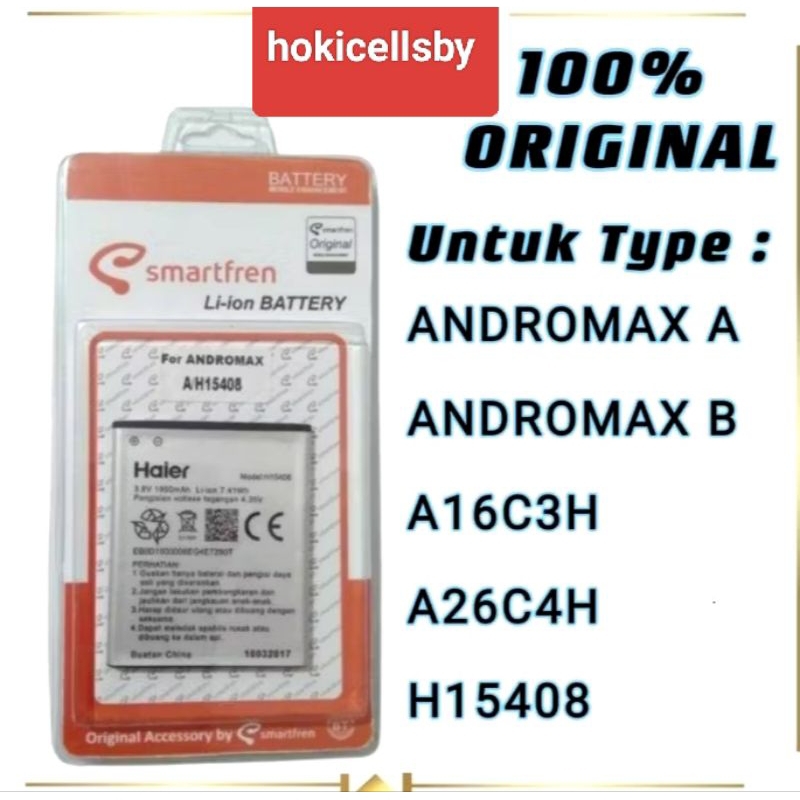 Baterai Andromax A / Smartfren Andromax B / H15408 / A16C3H / A26C4H  100% Original