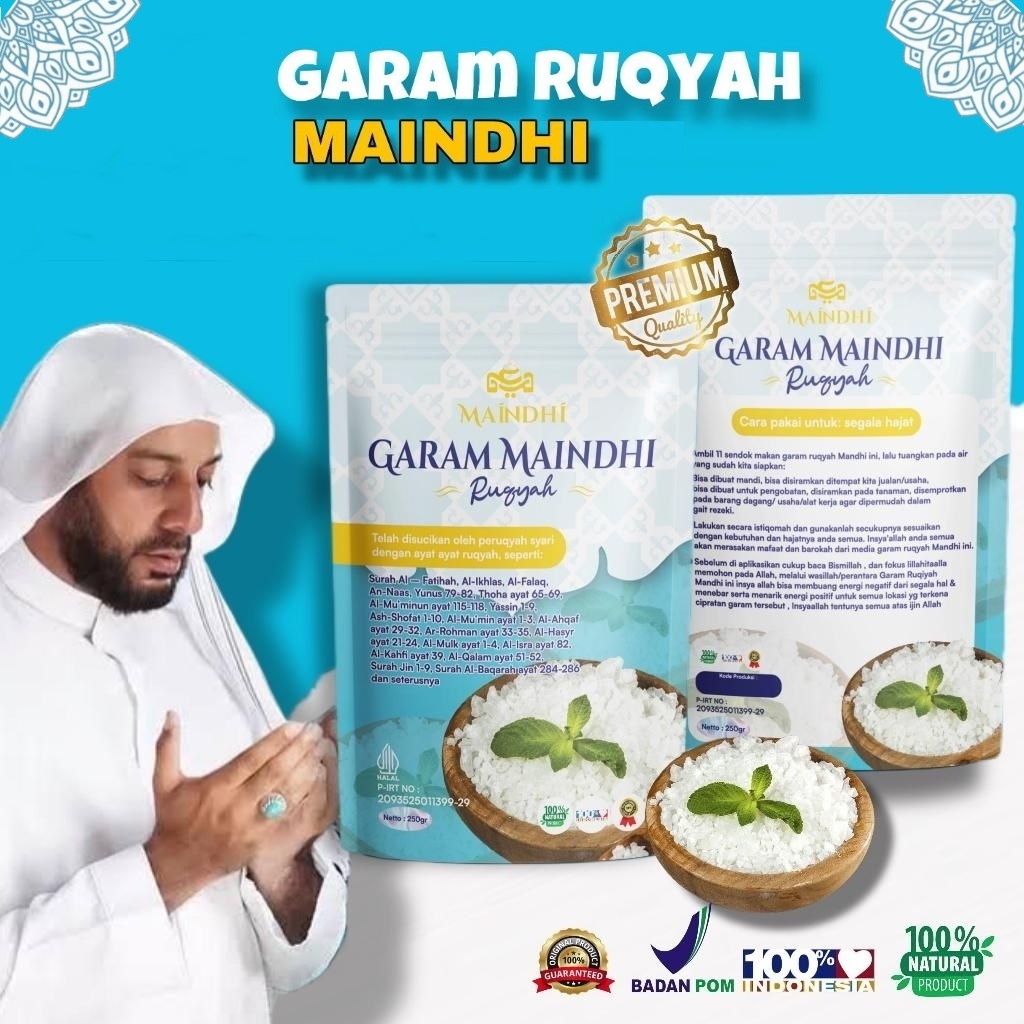 

(ORIGINAL) GARAM RUQYAH PELANCAR REZEKI, SOLUSI SULIT JODOH, SOLUSI TERLILIT HUTANG, GARAM RUQYAH MAINDHI 250GRAM, SOLUSI USAHA SEPI, TOLAK BALAK, GANGGUAN JIN - PENANGKAL SIHIR, MENETRALKAN AURA NEGATIF, SOLUSI PENYAKIT AIN