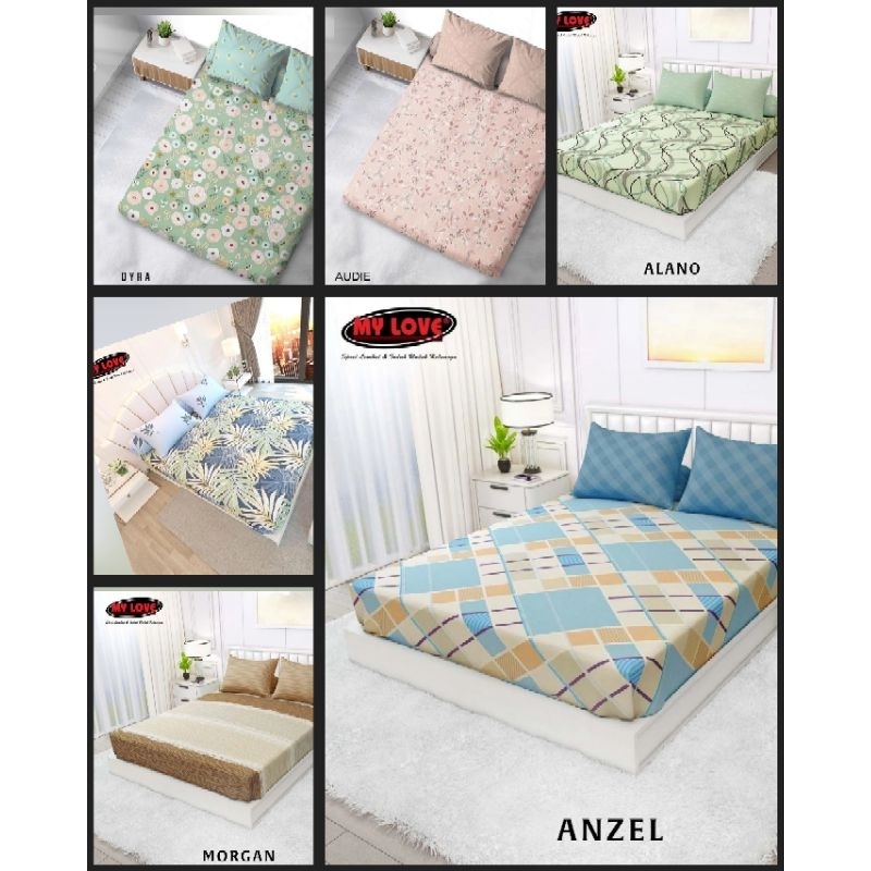 sprei my love ukuran 180x200 king fitted