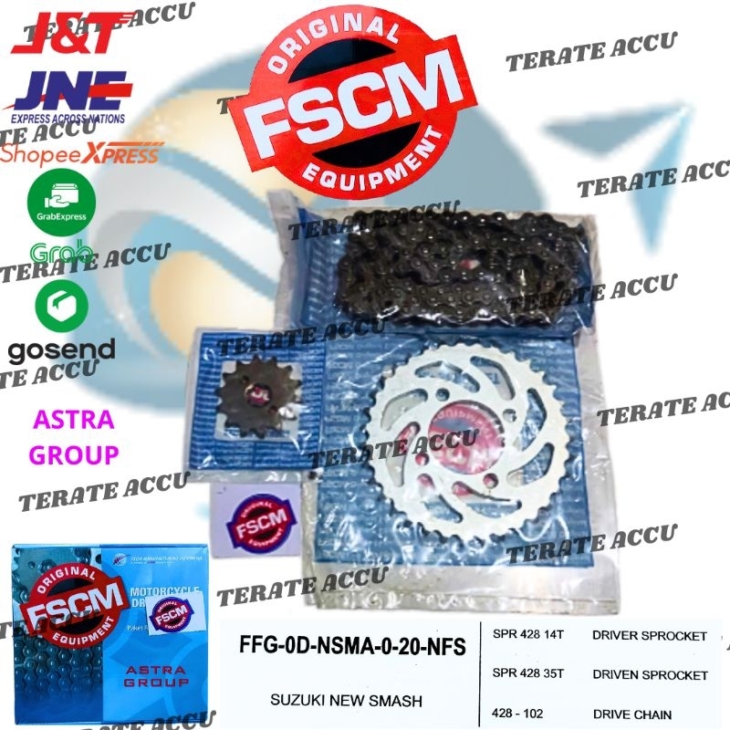 Gear Set Rantai Motor FSCM New Smash Astra Otopart Group
