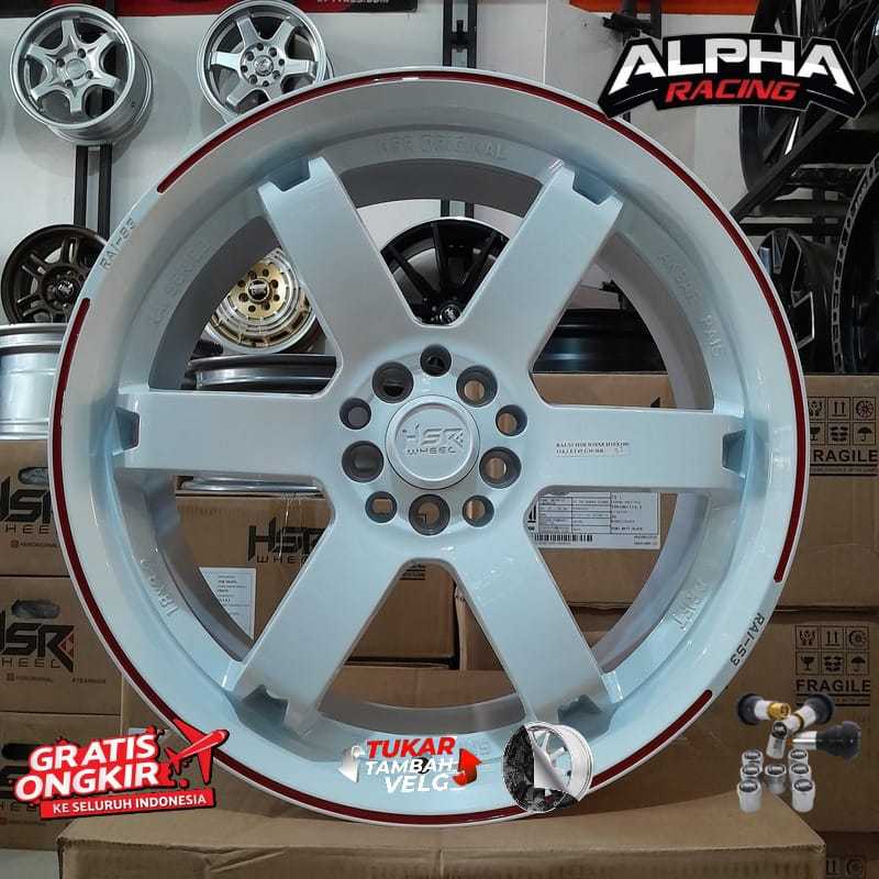 Velg Mobil Innova Rush Terios Camry Civic Altis Avanza New Dll Hsr Rai-S3 R18 Palang 6 Putih