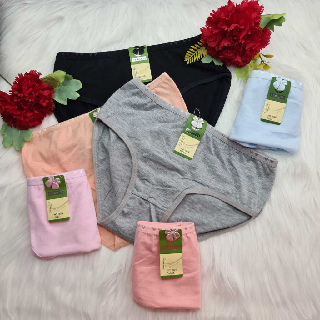 Celana Dalam Wanita/CD Wanita Remaja Dewasa/CD Cewe Versini/CD Wanita Katun/CD Polos/Paket 3pcs/6pcs
