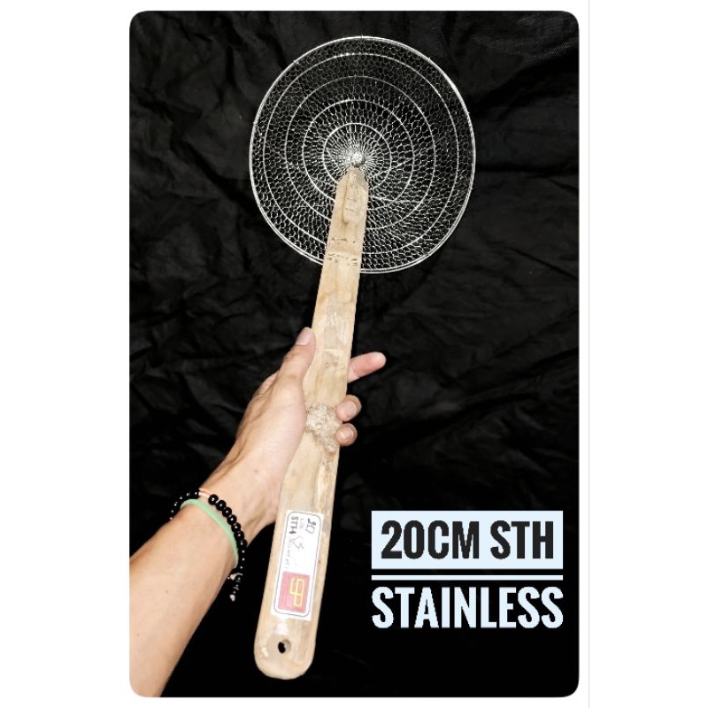 Serok Stainless 20cm STH | serok pengaduk, serok pentol, serok stainless, serok bawang, serok mie, s