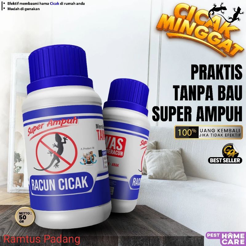 Racun cicak super ampuh mati kering dan tidak berbau 50 gram