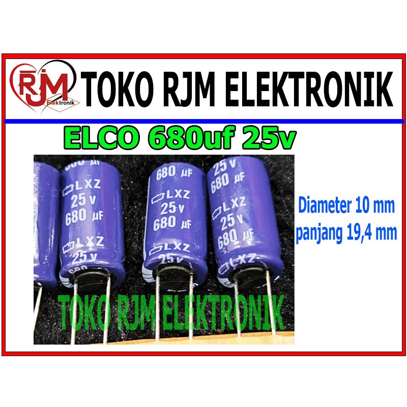 100 pcs Elco 680uf 25v termurah dan terbaik