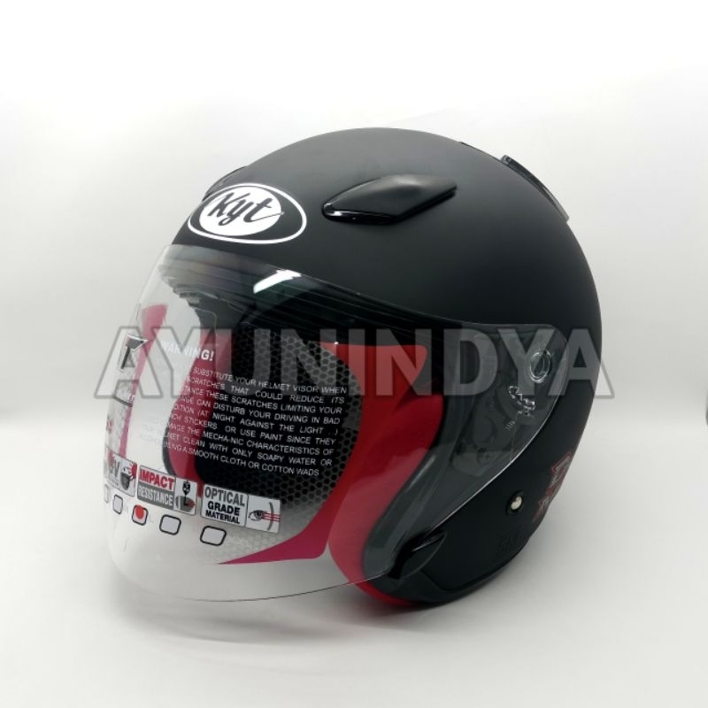 HELM KYT DJ-MARU KYT DJ MARU SOLID BLACK DOFF
