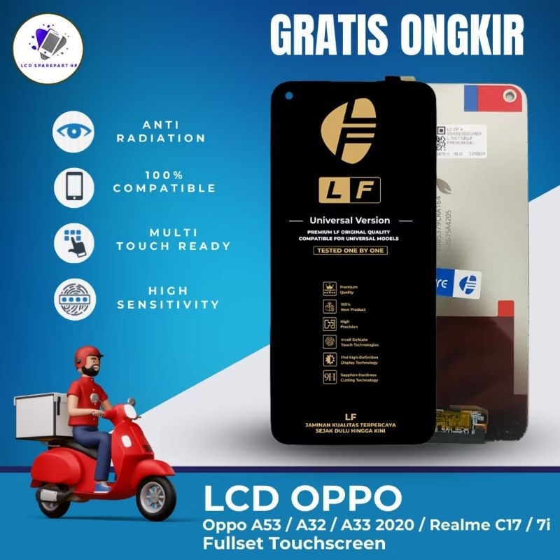 LCD OPPO A53 2020 / LCD REALME C17 METTO.ORI LIFFUTURE  MOSHI.LF