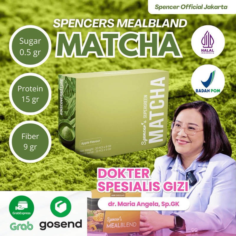 

( BELI” BERHADIAH ) Spencer's Supergreen Matcha 100% ORIGINAL Spencers Matcha 1 box isi 20 sachet