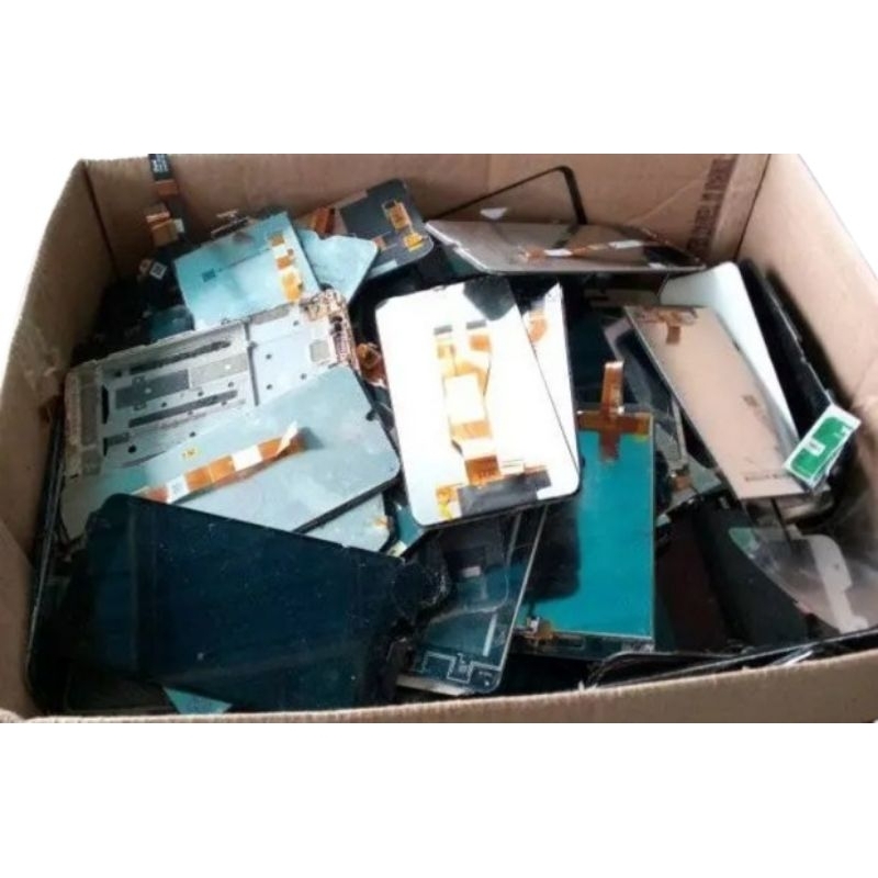 LCD lcd rusak rongsok limbah hp jual Perkilo bahan lebur emas