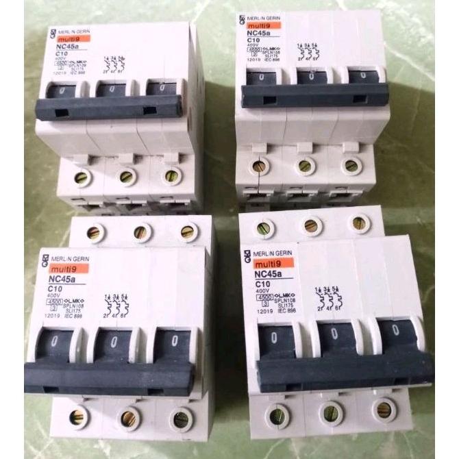MCB MERLIN GERIN 3 PHASE 10 Amper MULTI 9 NC45A