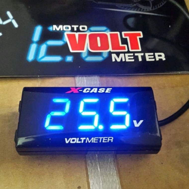 Murah nampol VoltmeterVoltmeter Aki anti air Pengukur Daya Aki  Volt Meter Aki 12 Volt universal