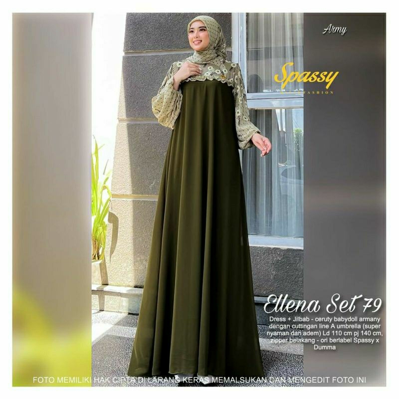 GAMIS PESTA MEWAH ELEGAN ELLENA SET   / GROSIR BUSANA SURABAYA / MAXY / TERMURAH / TERLARIS / COD BA