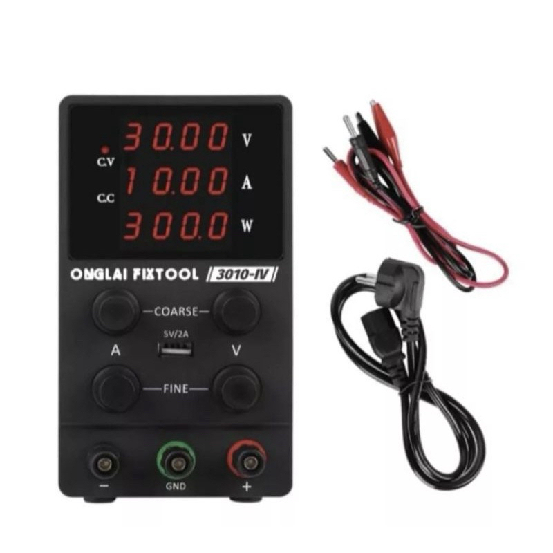 Power Supply ONGLAI Fixtool 3010-IV Digital 10 Ampere 30V + Penghancur Short MBR / Alat Servis Hp da