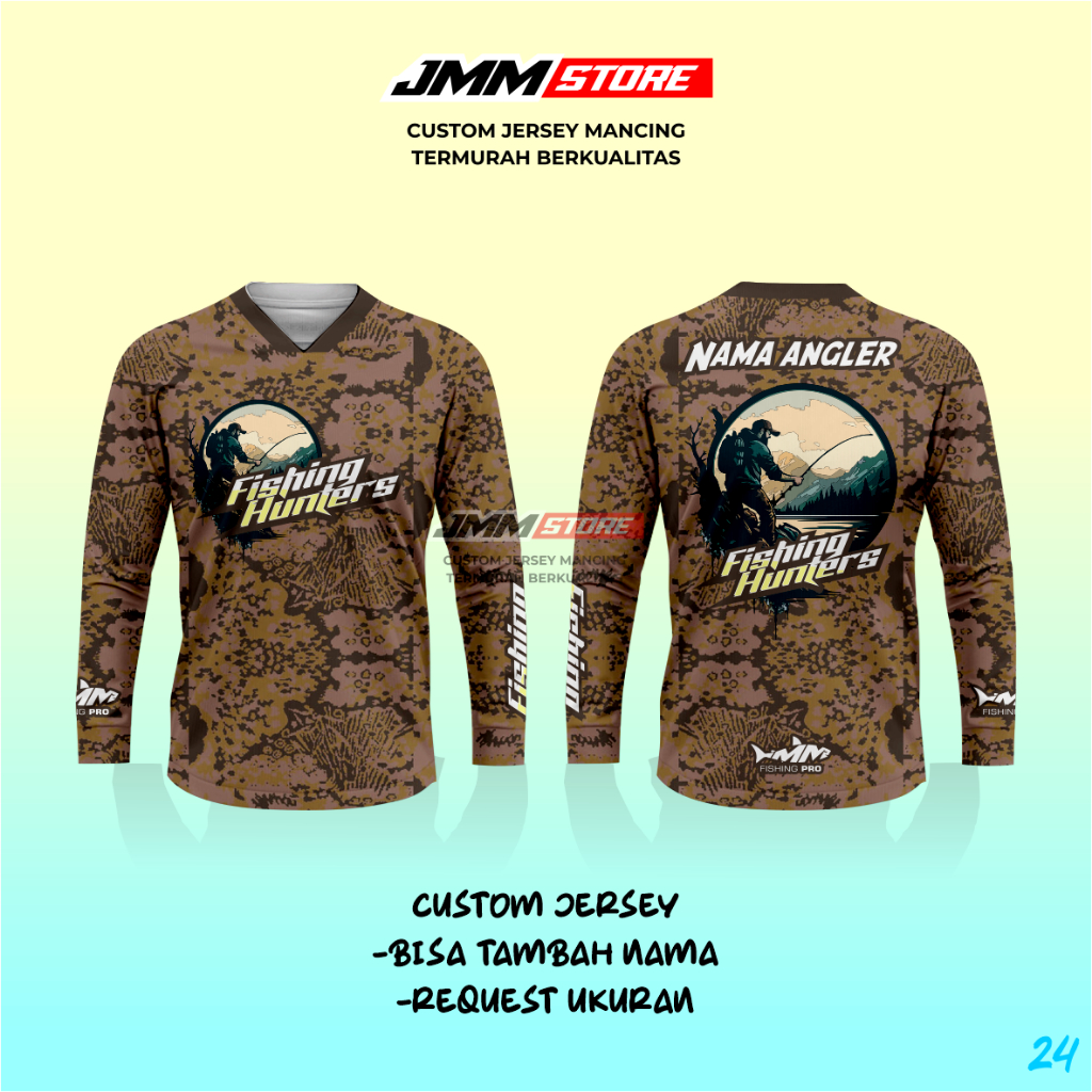 (( BISA COD )) JERSEY FISHING HUNTERS Baju Mancing / Jersey Fishing Original Printing 2021 {COD}