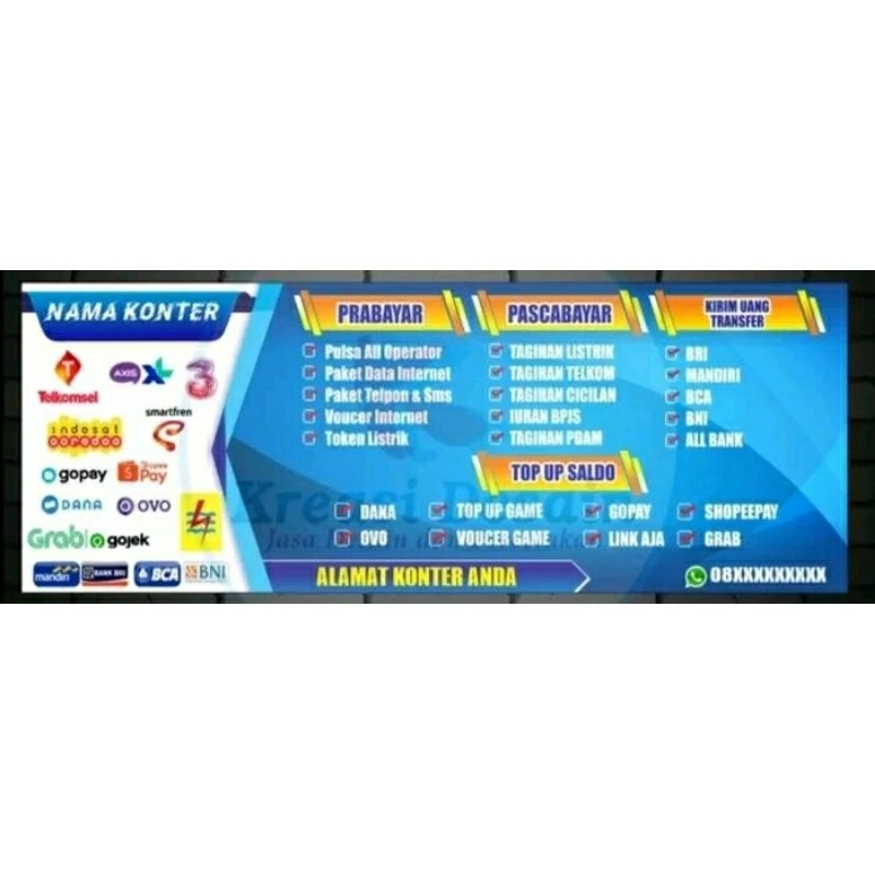 BANNER PULSA CUSTOM