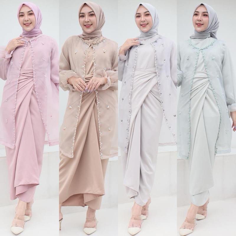 AZZURA SET KAFTAN | KAFTAN PREMIUM | KAFTAN ORGANZA