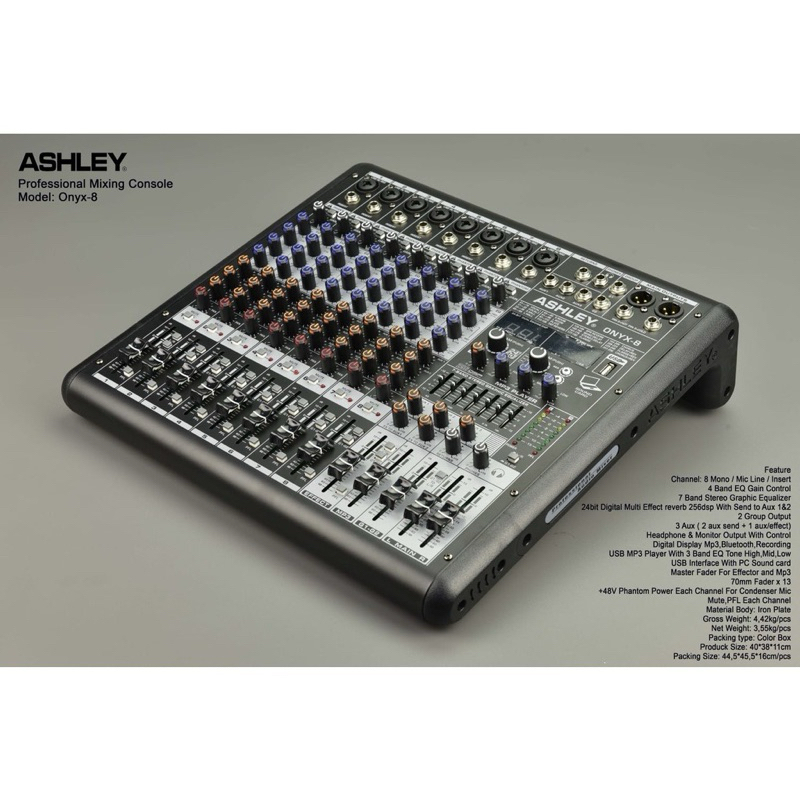 MIXER ASHLEY ONIX 8 chanel original efek digital Mixer ashley 8ch