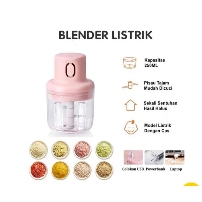 Blender Portable Elektrik Tanpa Kabel Mini Chopper Serbaguna