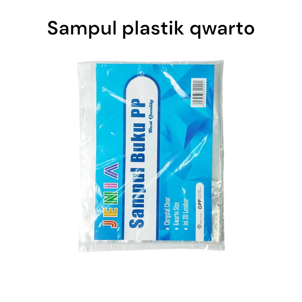 

Sampul PLASTIK QUARTO untuk Buku Kecil (Sidu 38,58) Merek JENIA M&G Tebal Best Quality - Per Pak ( Isi 20 lembar)