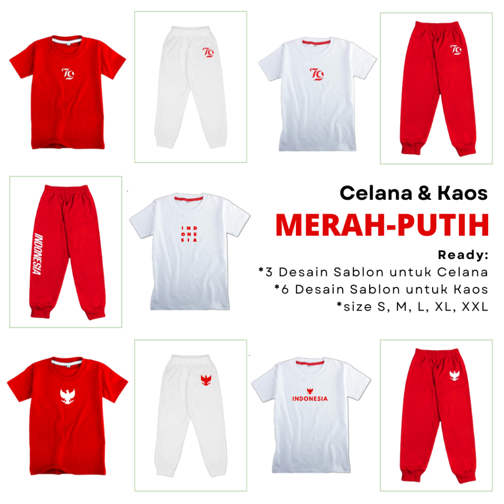 Baju Anak Atasan Karnaval Anak Celana Joger Anak Karnaval Kostum 17 Agustus Celana Panjang Kemerdeka