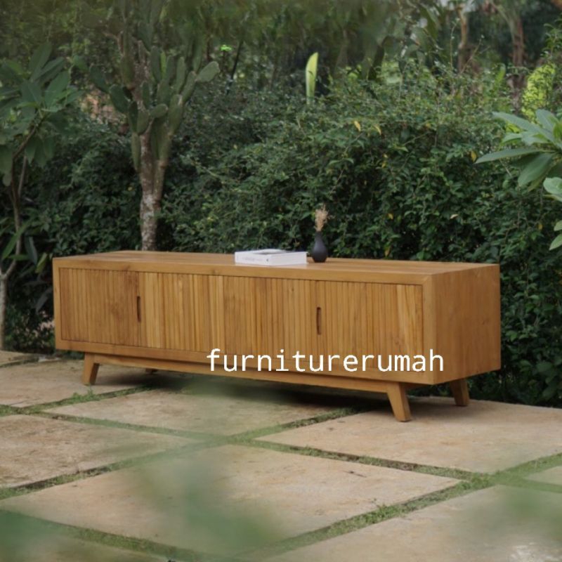 meja tv minimalis kayu jati, bufet tv kayu jati minimalis, buffet tv kayu jati minimalis