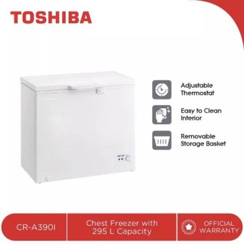 Toshiba CR-A390I Chest Freezer 300 Liter Box Lemari Pembeku Garansi Resmi