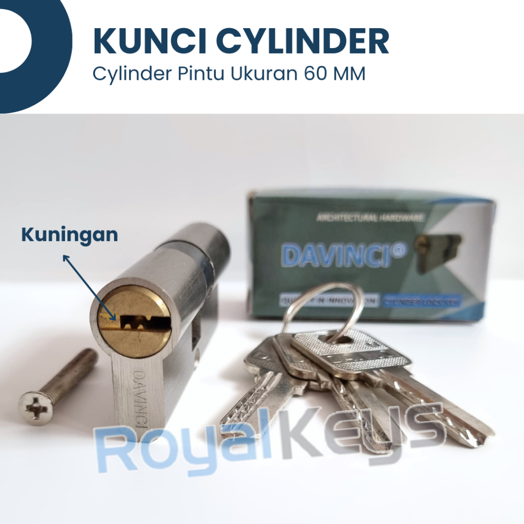 Cylinder Silinder Kunci Pintu Anak Kunci DC 60 mm 60mm Double Cylinder
