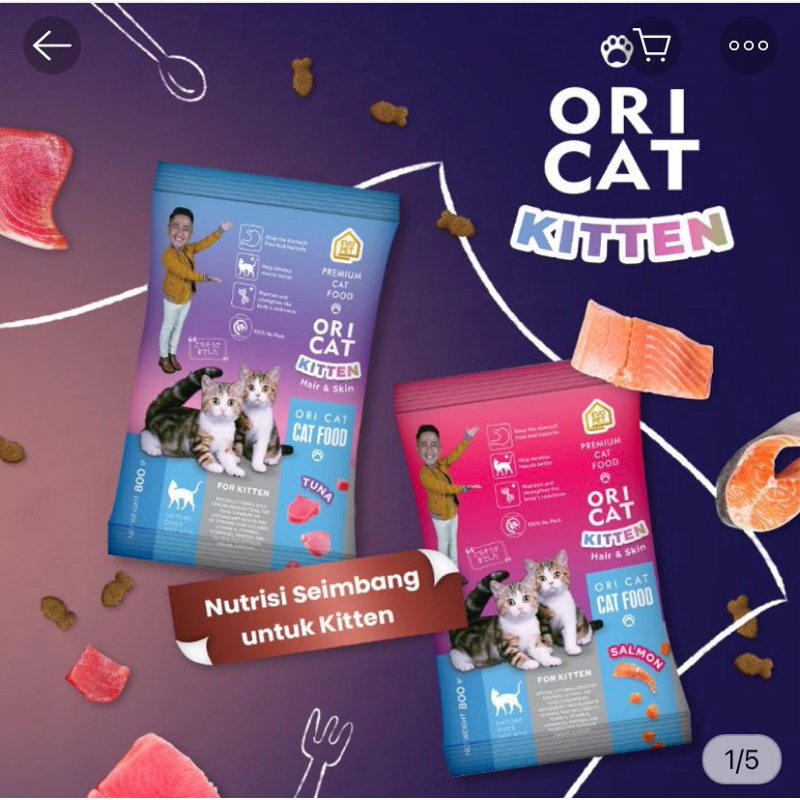 OriCat Kitten freshpack 800gr Makanan Kucing 2-12 bulan