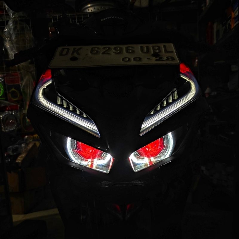 PROJIE BILED HEADLAMP SET LAMPU DEPAN SET CUSTOM PROJIE BILED LAMPU ALIS NEW VARIO 125 150 TINGGAL P