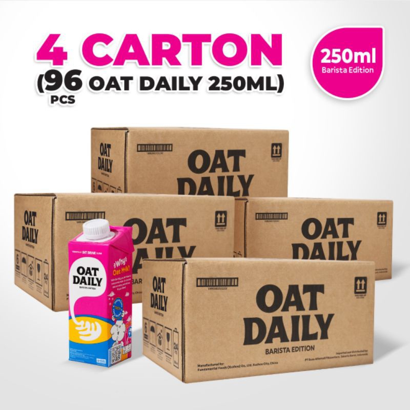 

OAT DAILY Barista Edition 250ml (96 pcs/4 carton) Oat Milk Pocket Friendly