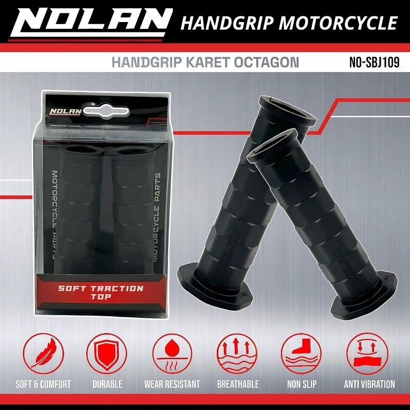 handgrip nolan octagon handgrip karet motor sarung gas karet motor grip karet motor hitam handgrip k