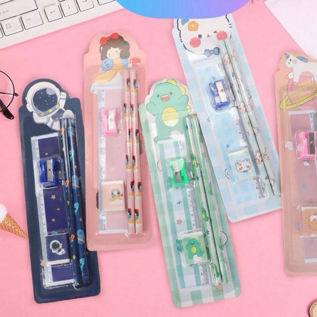 

Paket Alat Tulis 5 in 1 Pensil Stationery Gift Set