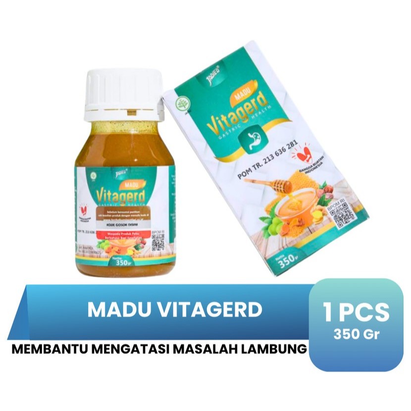 

[100% ORIGINAL] MADU VITAGERD JADIED ISI 350gr untuk Meringankan Gangguan Pencernaan & GERD