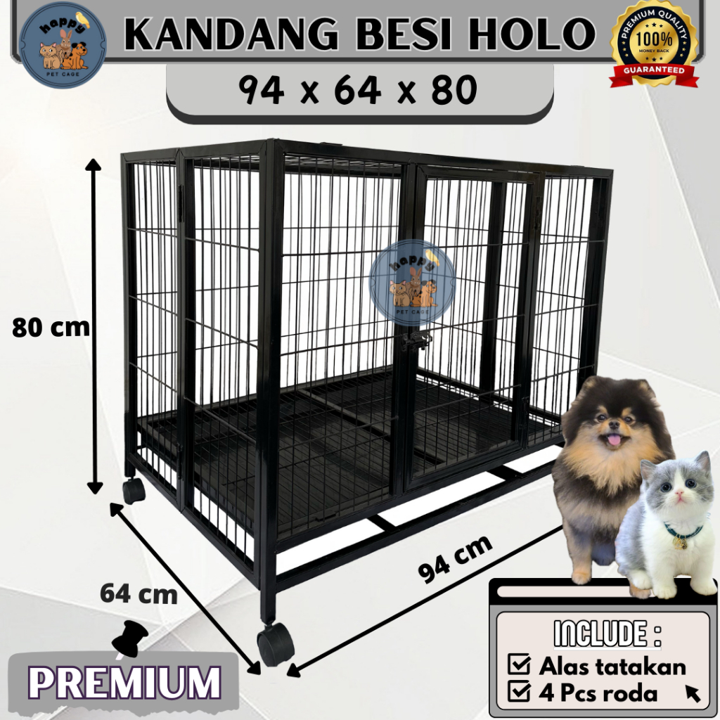 KANDANG ANJING BESAR XXXL BESI HOLOW PREMIUM