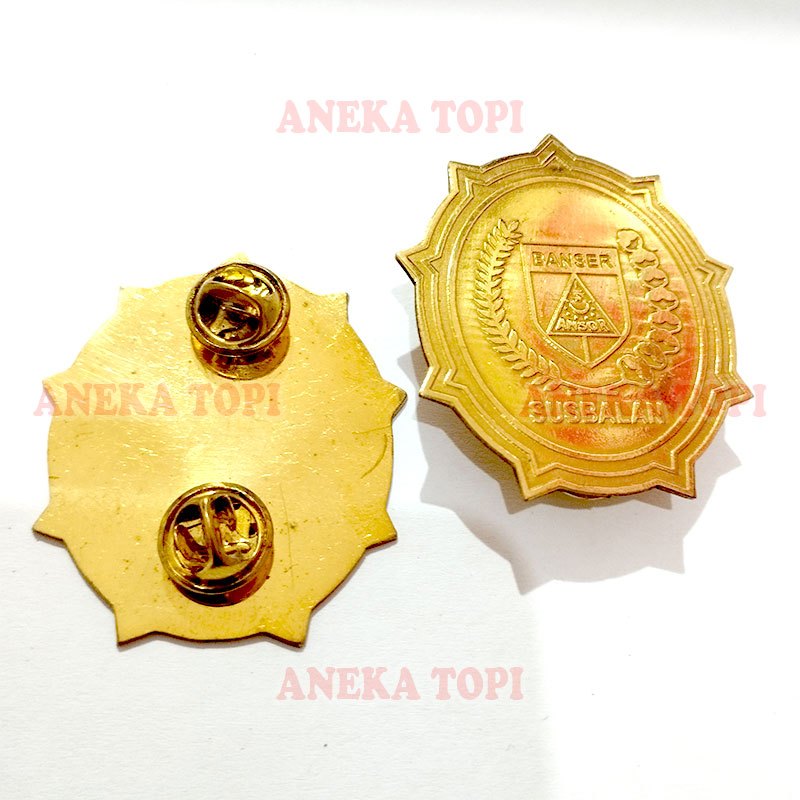 Pin Banser Susbalan Full Logam Jarum Pin Bros Susbalan Banser Warna Gold - Aneka Topi