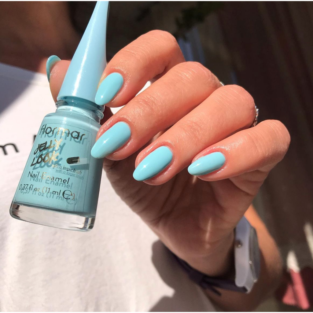 JL09 Sky Blue - Flormar Nail Enamel Jelly Look - Flormar Nail Polish - Cat Kuku Halal Turki - Kutek 