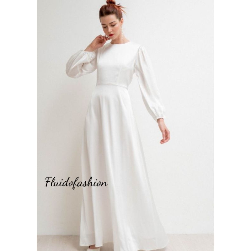 Dress Lexy//long dress wanita//dress hijab non hijab//dress maxi//dress lengan panjang