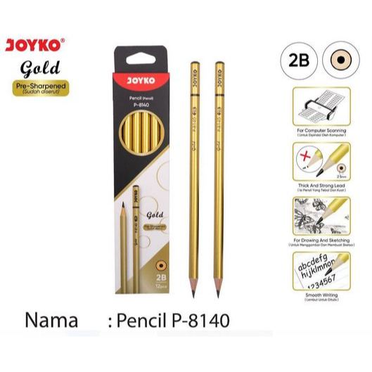 

Joyko Pencil 2B P-8140 Gold