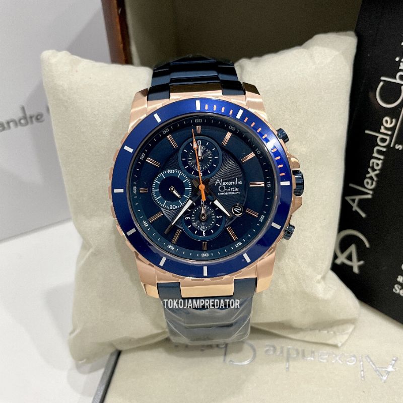 ALEXANDRE CHRISTIE PRIA AC6141 NAVY ROSEGOLD ORIGINAL