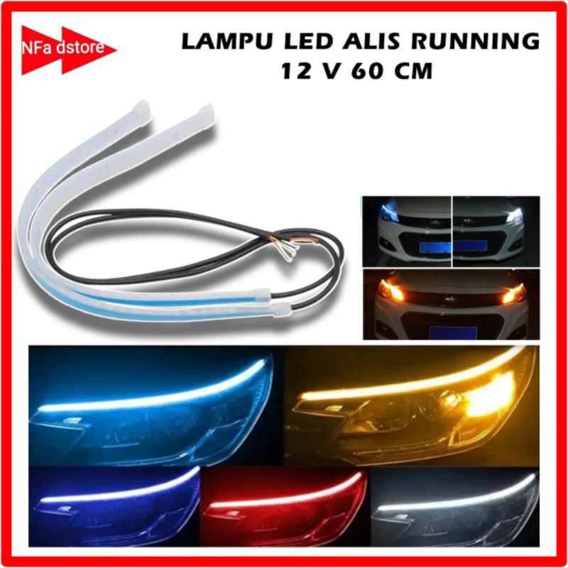 Lampu LED Alis DRL Sein Running 12-24V