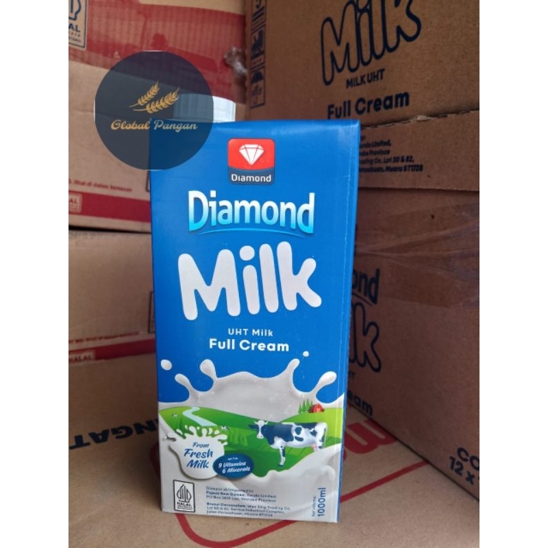 

DIAMOND Susu UHT Full Cream susu cair 1 Litr