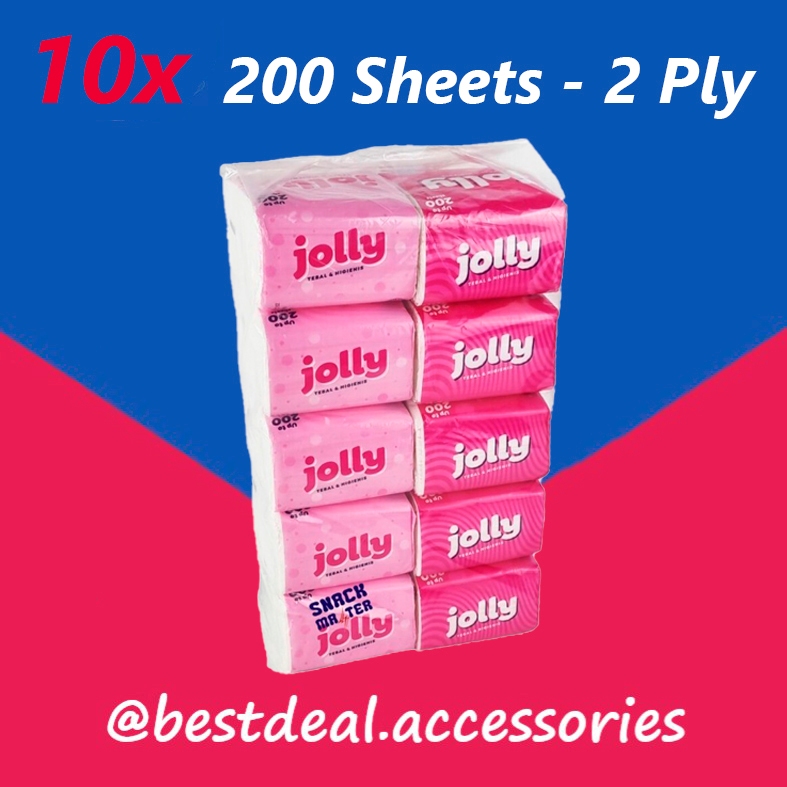 (10 Pack) Jolly Pop Up Tissue Tisu Kuliner Kotak Mini