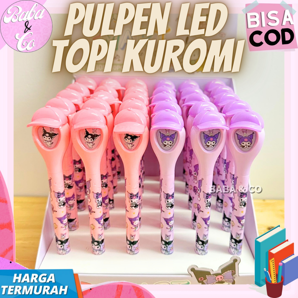 

PULPEN LED TOPI KUROMI PEN GEL KUROMI LAMPU LED TOPI KUROMI SANRIO PEN SANRIO LUCU UNIK