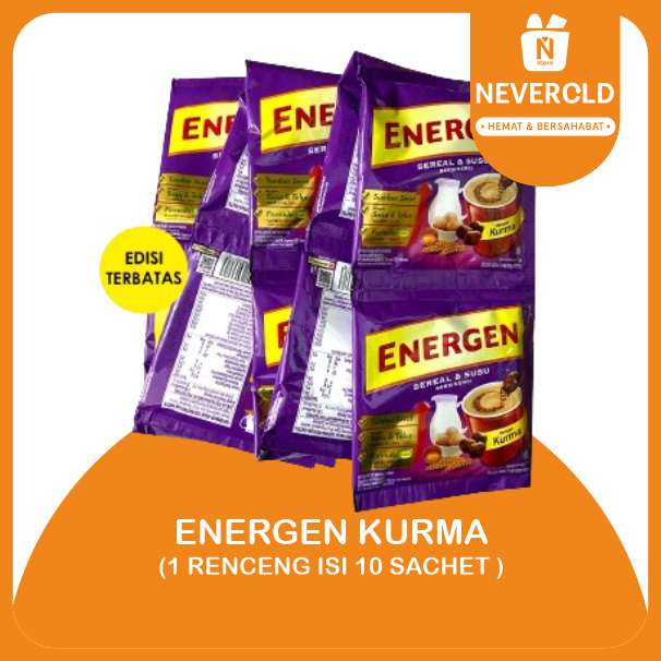 

ENERGEN KURMA 1 RENCENG ISI 10 SACHET @36gr
