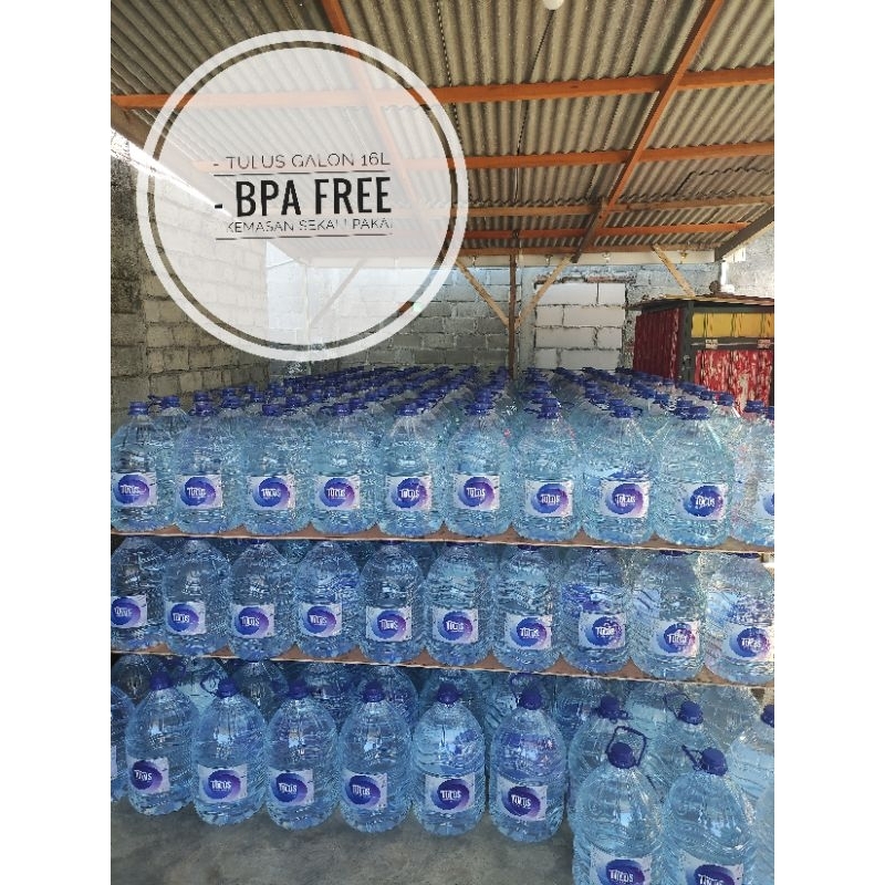 

tulus water air mineral galon 16L BPA FREE