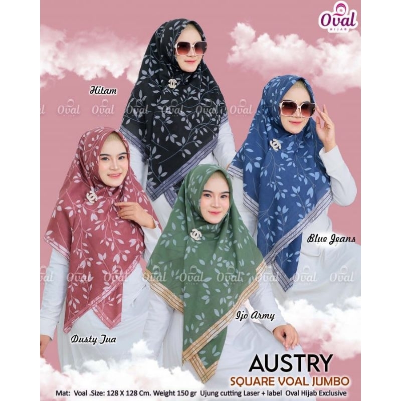 New Arrivals Jilbab Kerudung Khimar Hijab Square Segi Empat Segi Tiga Syar'i Jumbo Katun Voal Motif 