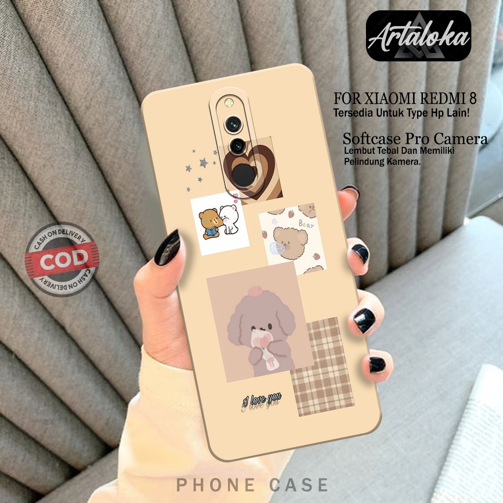 Softcase Hp Xiaomi Redmi 8 Fashion Case Kartun Case Xiaomi Redmi 8 Silikon TPU Pro Camera Casing Xia